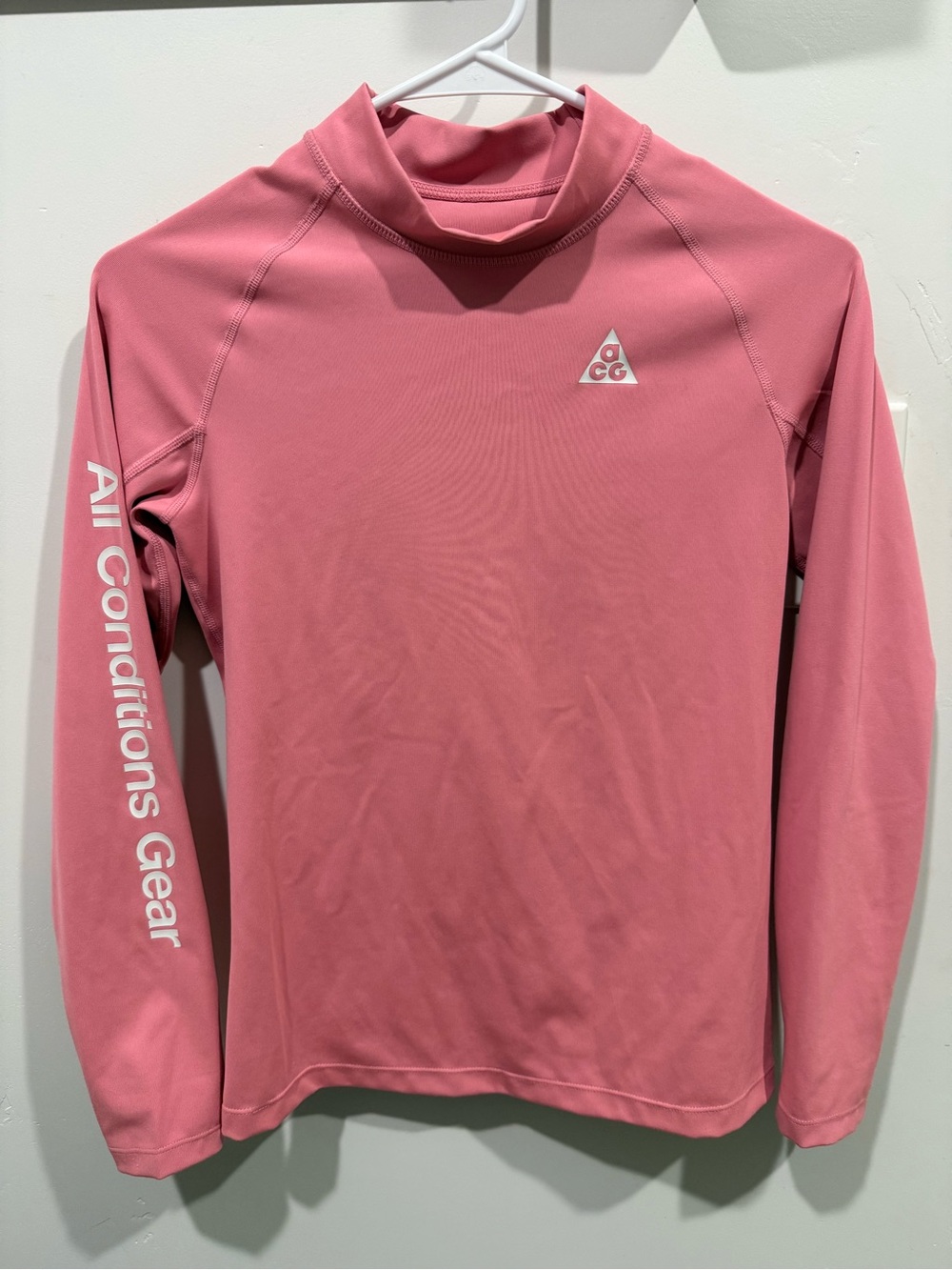 Nike Pink Turtleneck Long Sleeve Performance Top